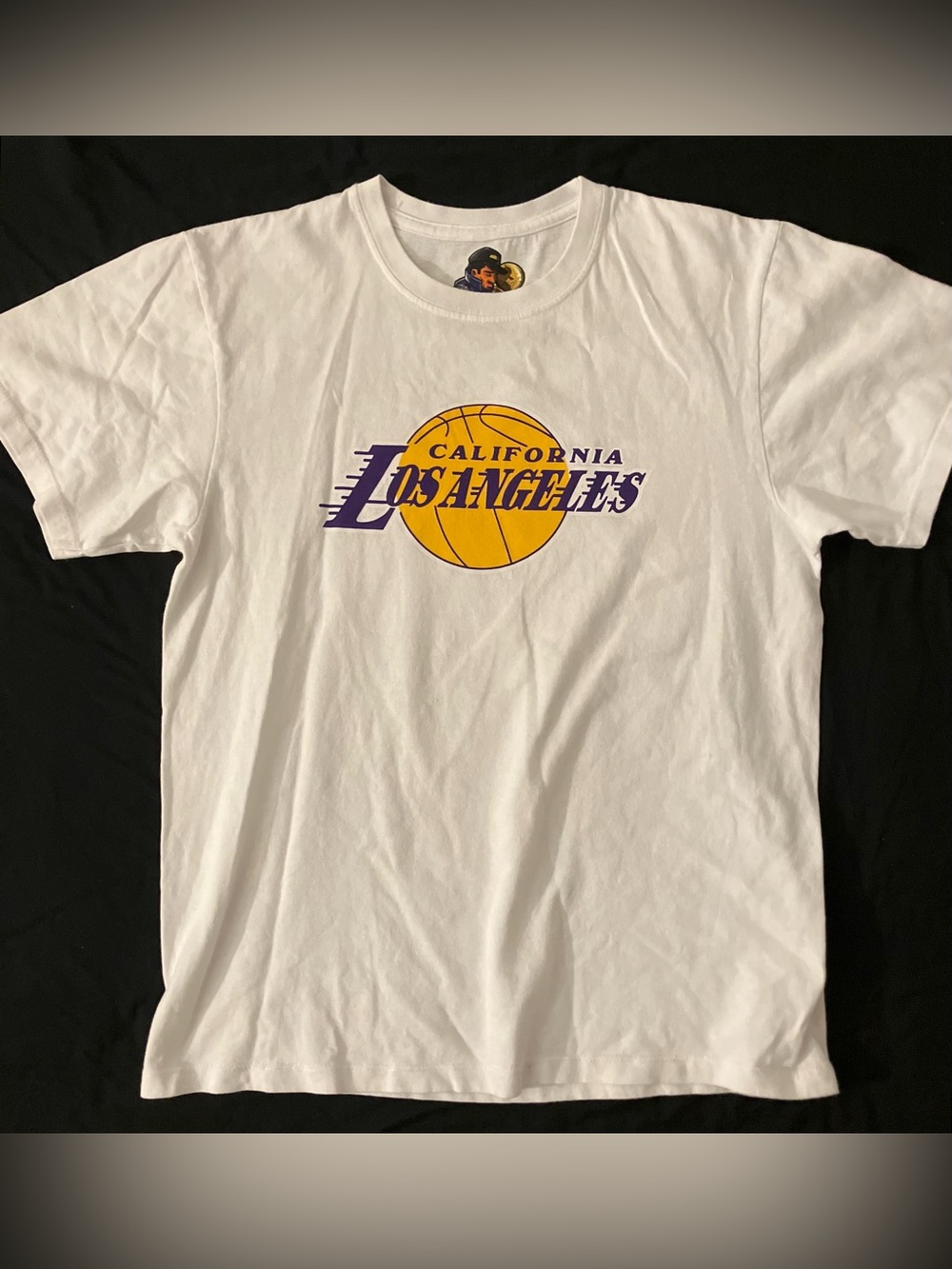 California Los Angeles Laker Style | Kobe Mamba Battle Back White Tee Size M